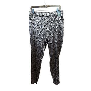 7Th Avenue Design High Waist Pull On Slim Leg Pants Sz L Bronze-Black NWT
